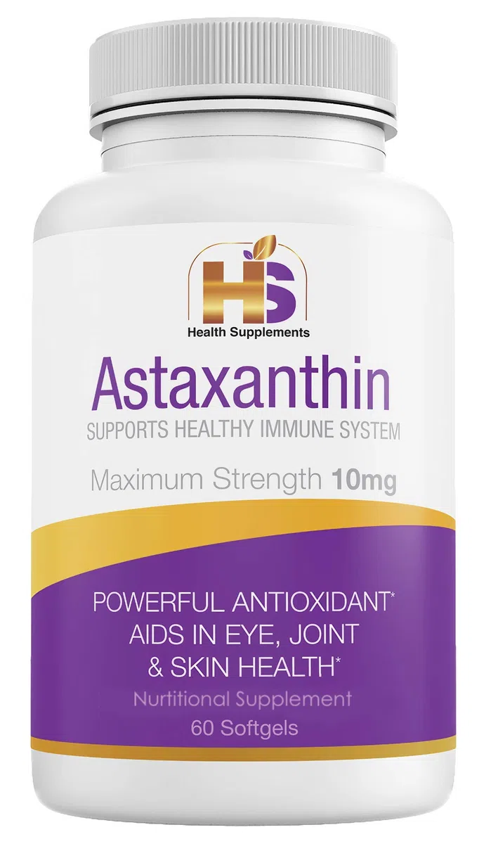 Astaxanthine 10 mg, Puissant Antioxydant, Supplément nti-Inflammatoire des Algues Marines Rouges. Un Supplément Pour Stimuler Votre Système Immunitaire