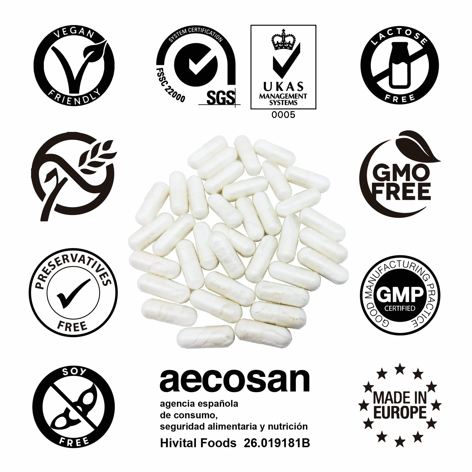 Fer 14 mg. 240 gélules végétaliennes pour 8 mois de traitement. Bisglycinate de fer pur végétal avec vitamine C, acide folique et vitamine B12. Fabriqué en Europe par HIVITAL