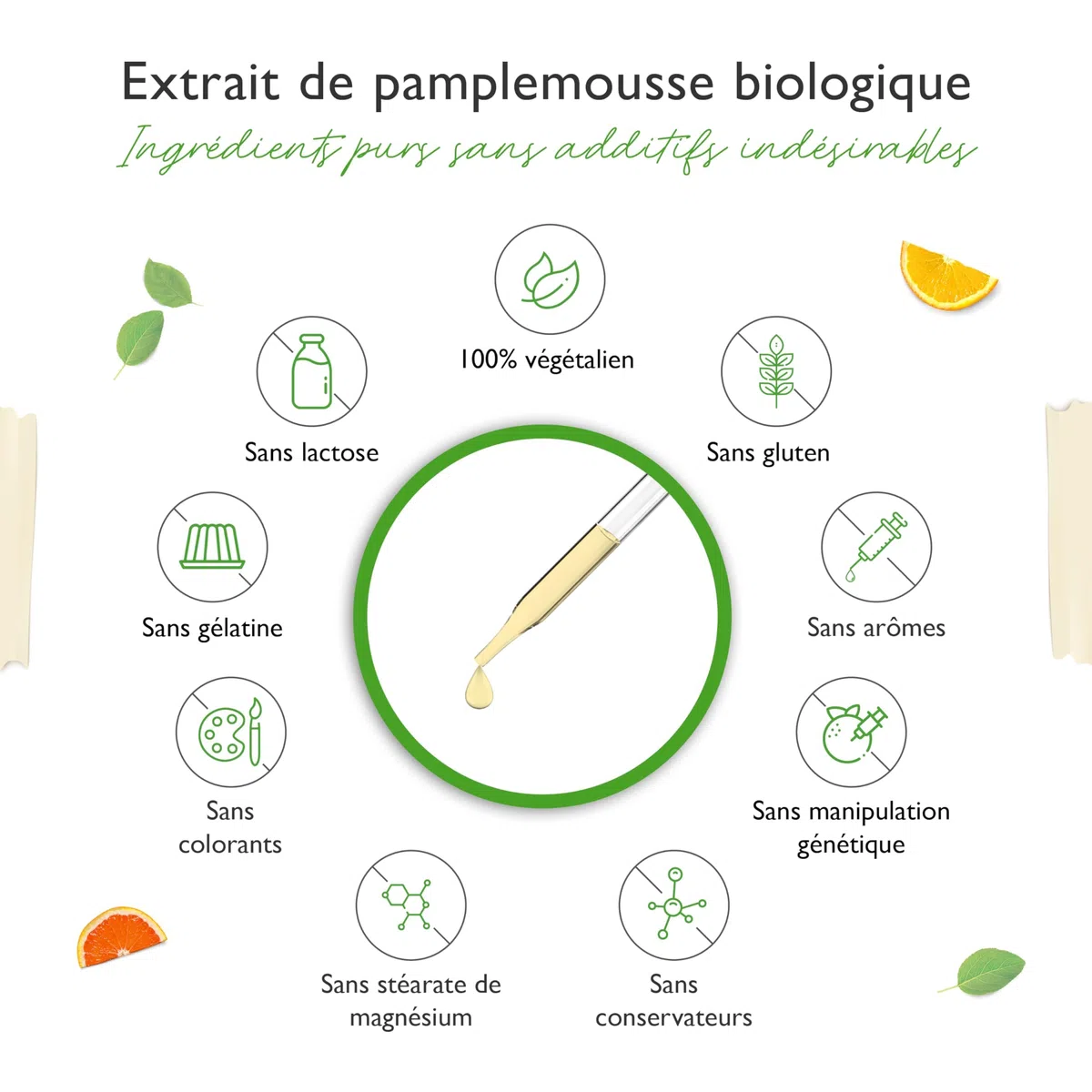 Extrait de pamplemousse bio - Hautement dosé avec 1200mg de bioflavonoïdes / 100ml - Premium : Extrait de pépins et d'écorce de pamplemousse - Certifié biologique - Testé en laboratoire