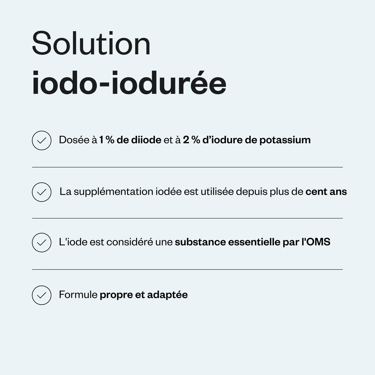Lugol 1% - Iode en Gouttes - Soutient de la Thyroïde - Nettoie Plaies et Brûlures - Solution iodo-iodurée - 1000 gouttes - SuperSmart