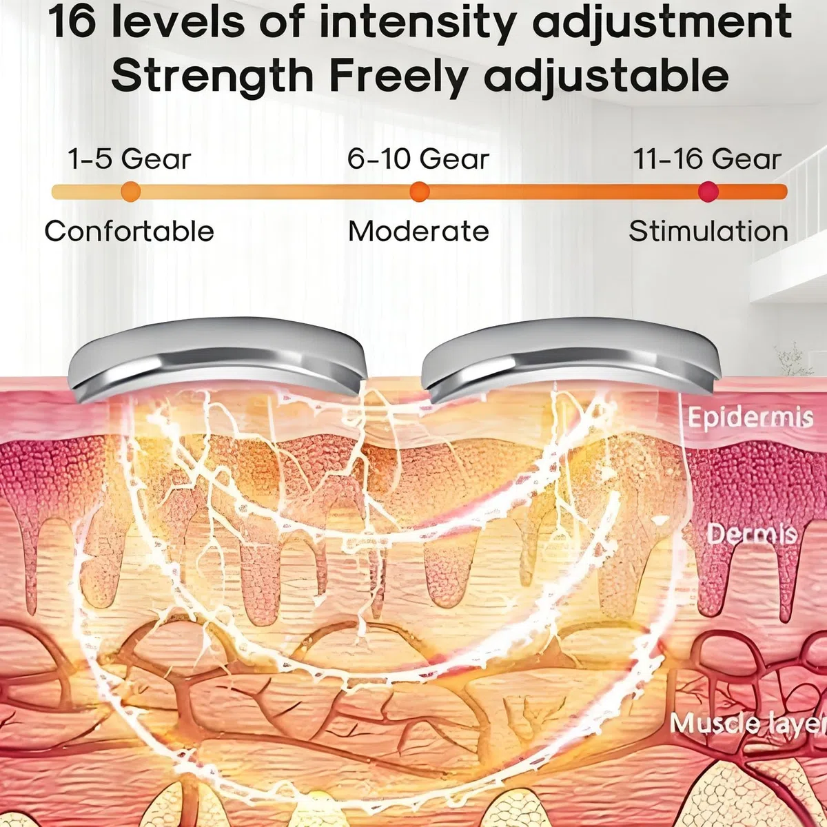 Appareil de massage électrique de la nuque avec 6 modes de massage et fonction chauffante, 16 niveaux d'intensité, masseur de cou rechargeable avec impulsions, appareil de massage portable pour les