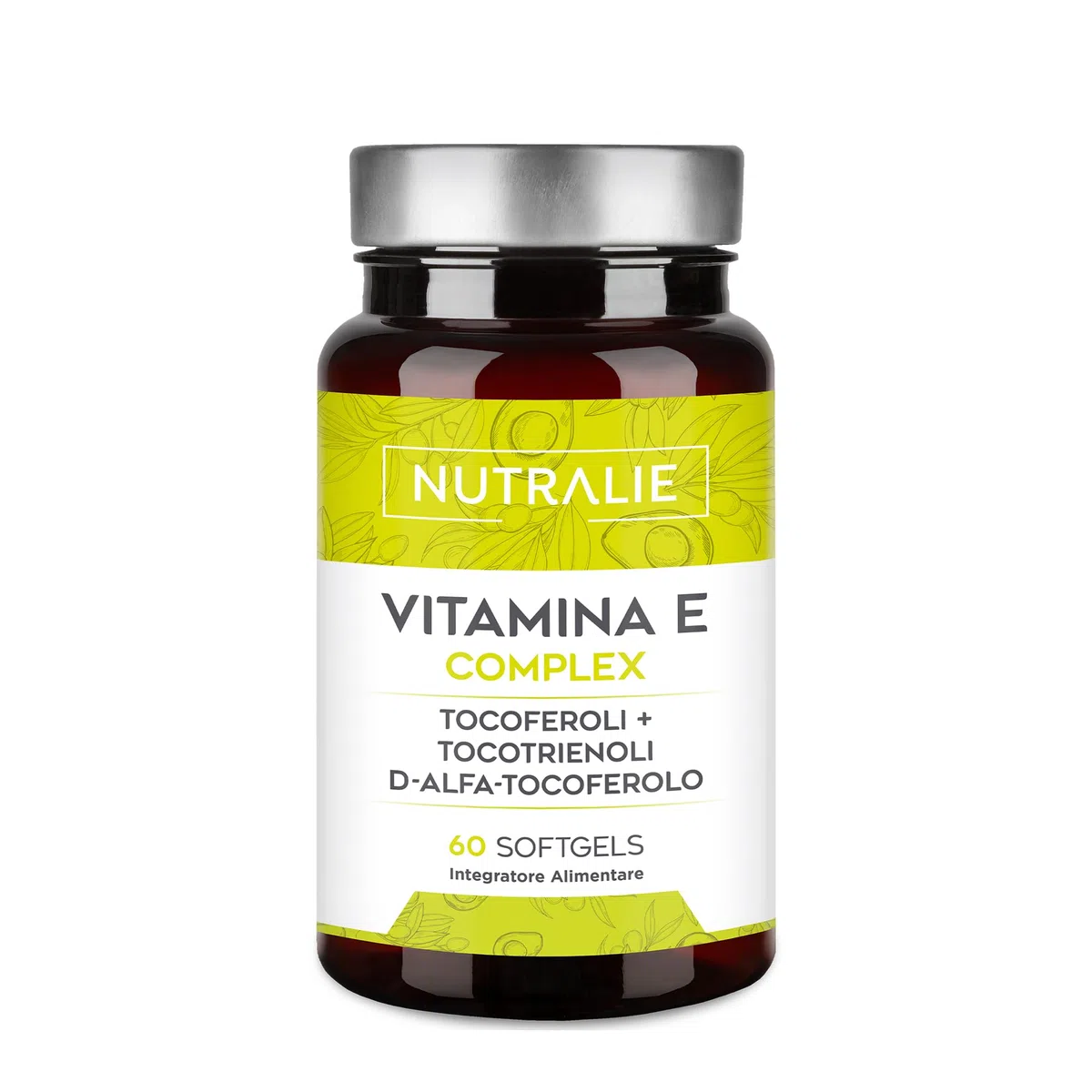 Vitamine E - Antioxydant - Tocophérols et Tocotriénols - Protège les Cellules contre le Stress Oxydatif - 60 Gélules Vitamin E Complex Nutralie