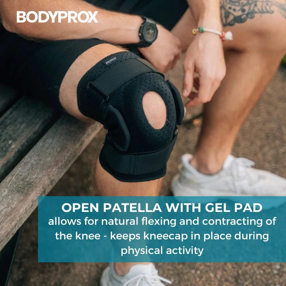 Bodyprox Genouillère articulée pour homme et femme, maintien du genou pour les lésions du tendon, du ligament et du ménisque