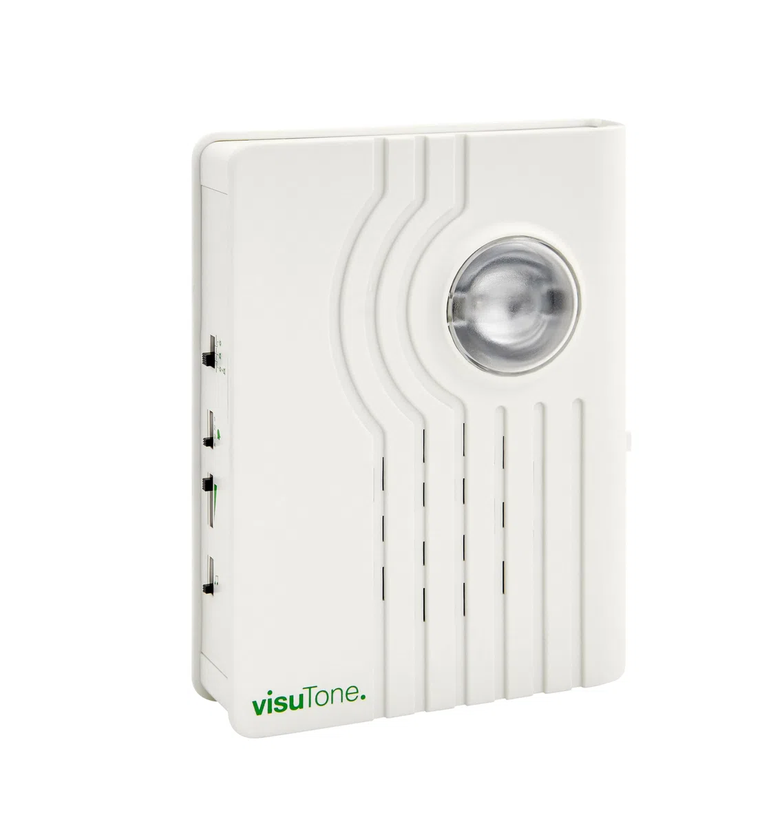 Humantechnik visuTone – Signal Lumineux téléphone & Sonnette avec Flash Puissant et Alarme sonore, idéal pour malentendants