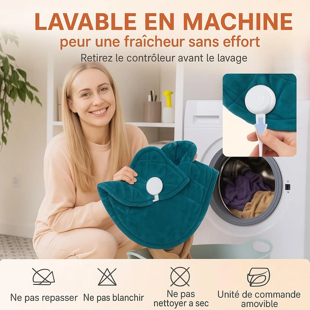 Coussin Chauffant Pondéré 1200g pour Cou et Épaules, 5 Niveaux de Chaleur, 4 Minuteries, Soulagement des Douleurs Cervicales, Lavable en Machine, Cadeau pour Femmes, Hommes et Parents