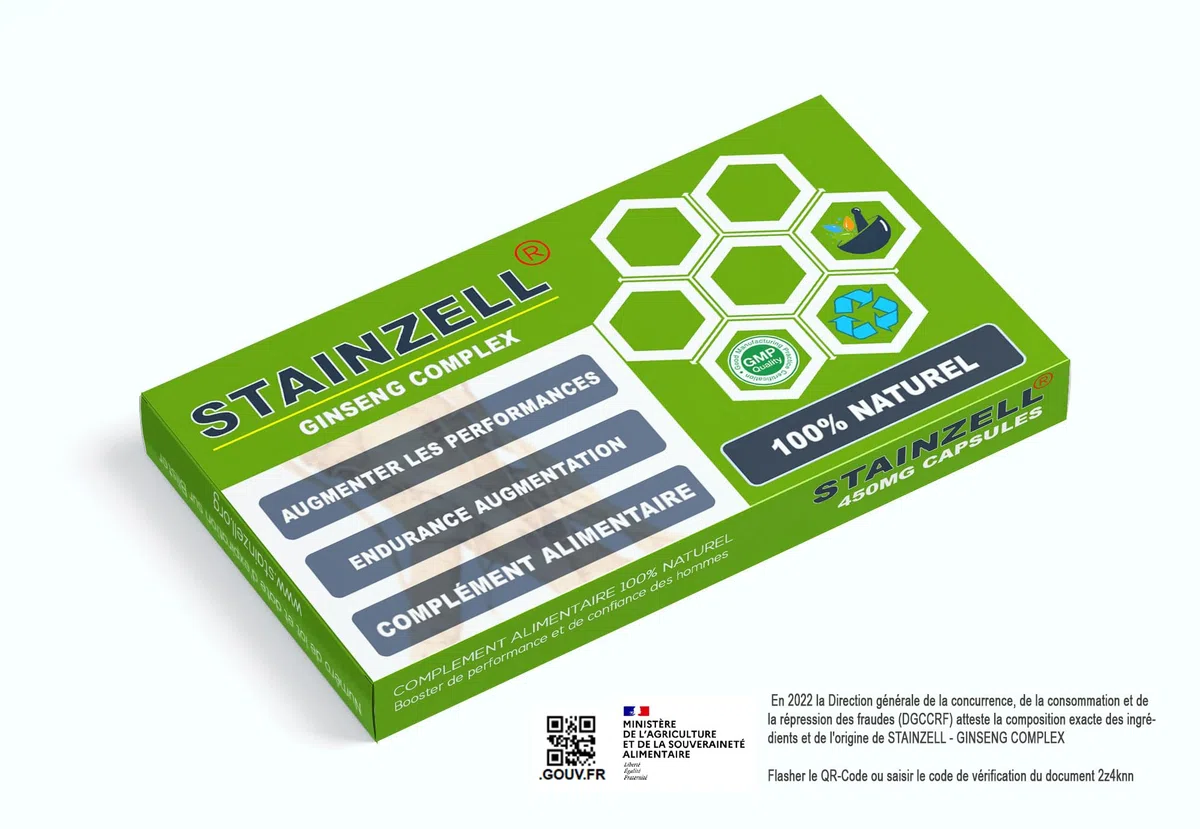 STAINZELL - Complément Alimentaire Complexe 100% Herbes & Ginseng pour l'Energie, l'Endurance et la Puissance - Formule innovante - 10 Gélules