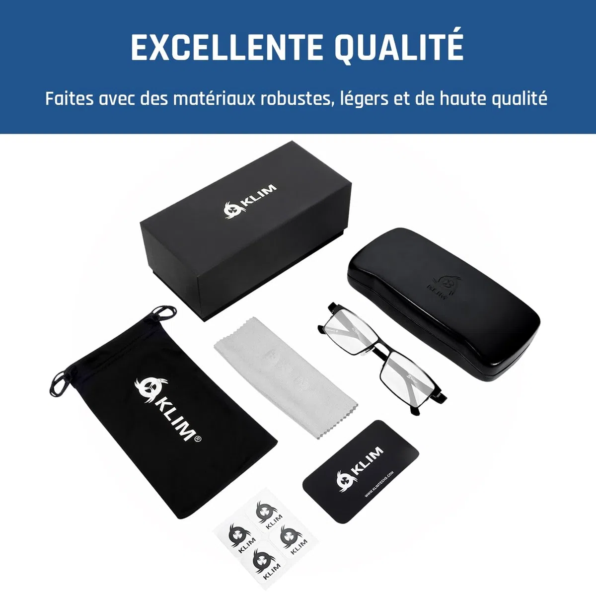 KLIM Optics Lunette Anti Lumiere Bleue - Nouveau - Protège vos Yeux de la Lumière Bleue - Haute Protection pour Écrans - Lunettes Gaming PC Mobile TV - Filtre Anti Fatigue Anti UV Anti Lumière Bleue
