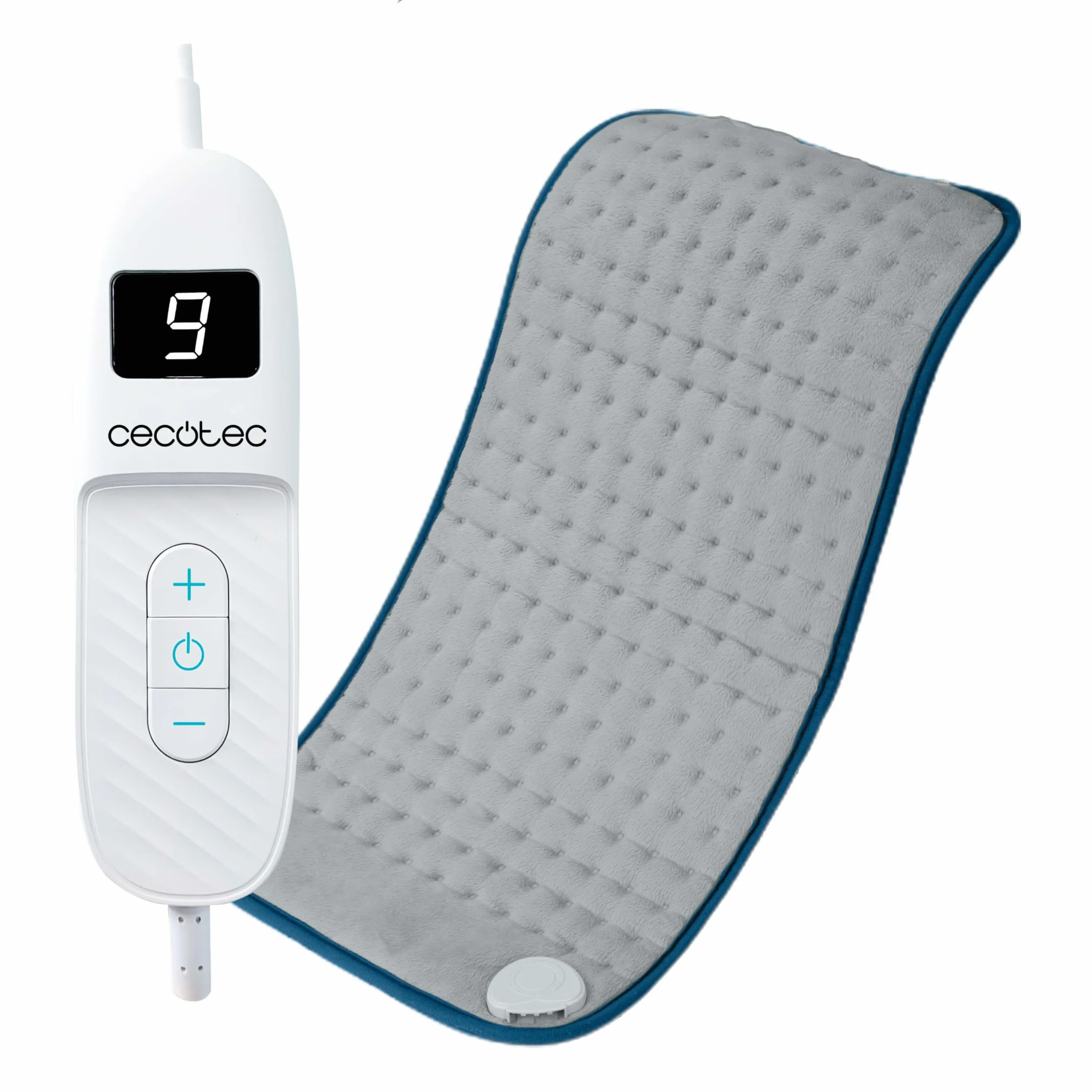 Cecotec Coussin Chauffant HeatConfort 6000 ThermalPad, Surface 30x60 cm, pour Soulager le Bas du Dos, le Cou et les Épaules, Réglage de Température, Matière Douce, 9 Niveaux, Minuterie jusqu'à 2h
