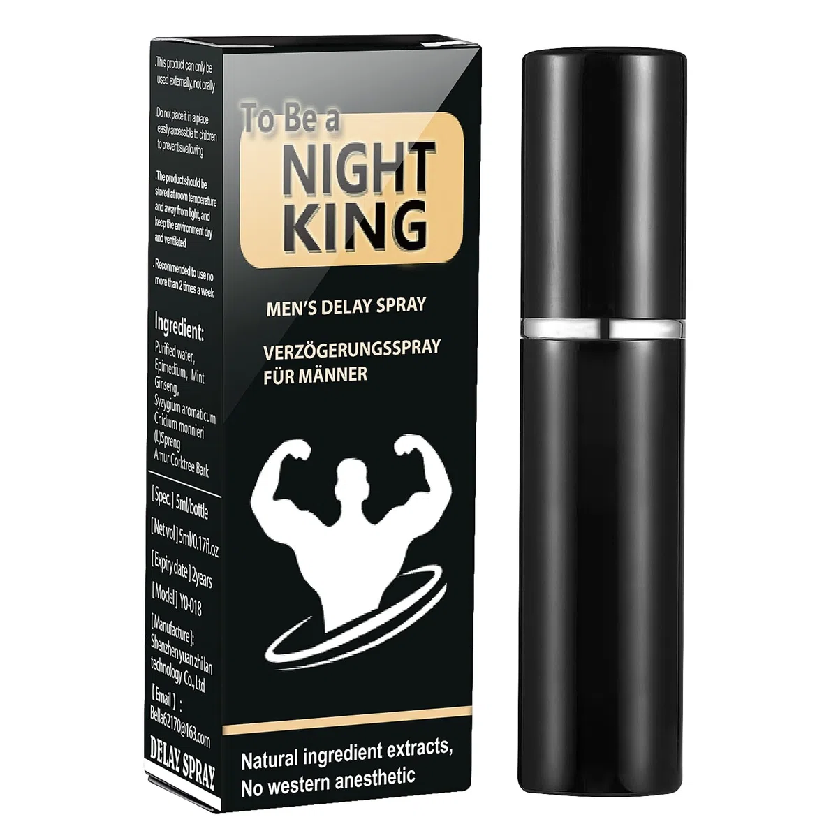 huile de massage retardatrice pour hommes Spray retardateur pour hommes, améliore la sensibilité masculine et prolonge l'endurance au lit - 0,17 fl oz