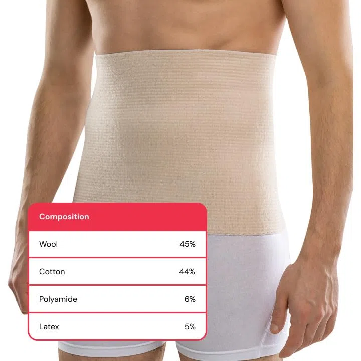 ceinture chauffante élastique en laine et coton pour soulager les douleurs lombaires, réchauffer les reins, soutien thermique pour les douleurs rénales, réchauffer le dos - M