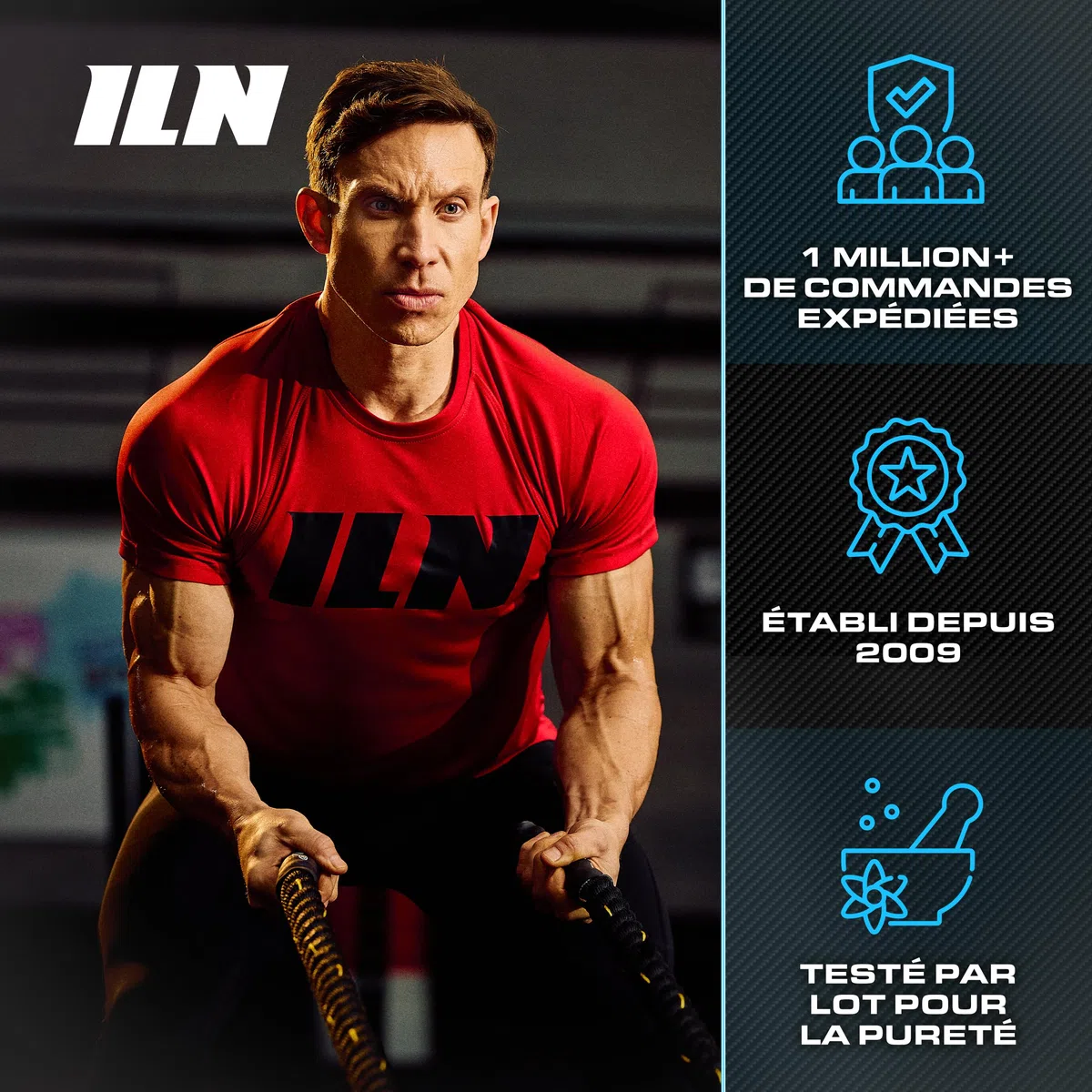 AC8 Pre Workout poudre framboise bleue 360 g - preworkout booster puissant pour hommes et femmes - avec créatine, caféine et vitamine B12 - jusqu’à 6 660 mg par portion