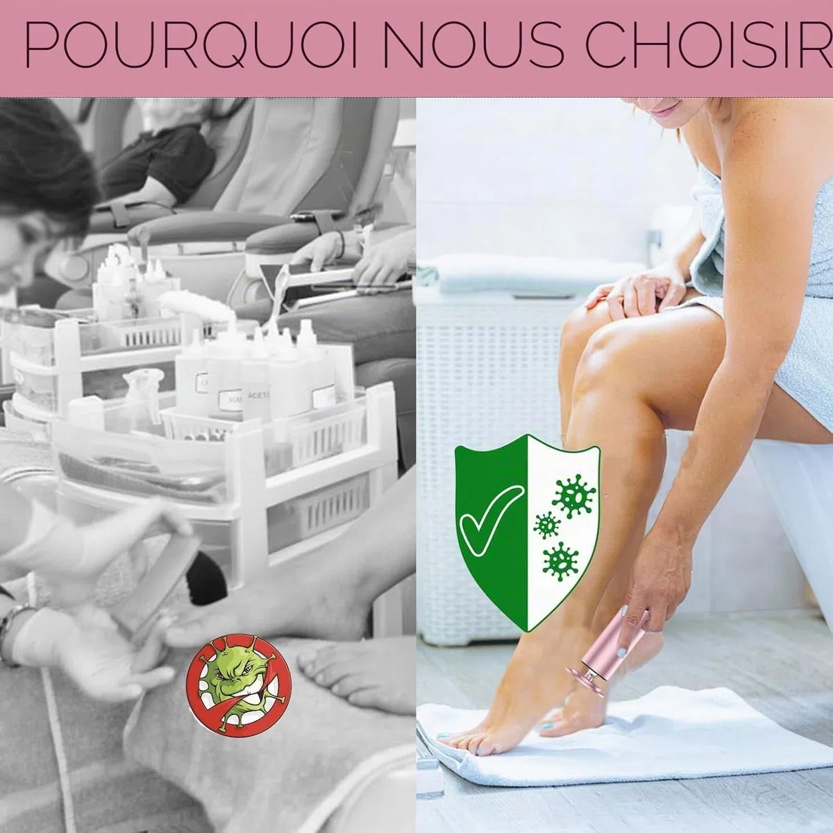 Jianyana 2 In 1 Rechargeable RâPe à Pieds PéDicure Electrique Anti-Callosité Lime Pieds Avec 9 Vitesses Réglables écran numérique （Rose）