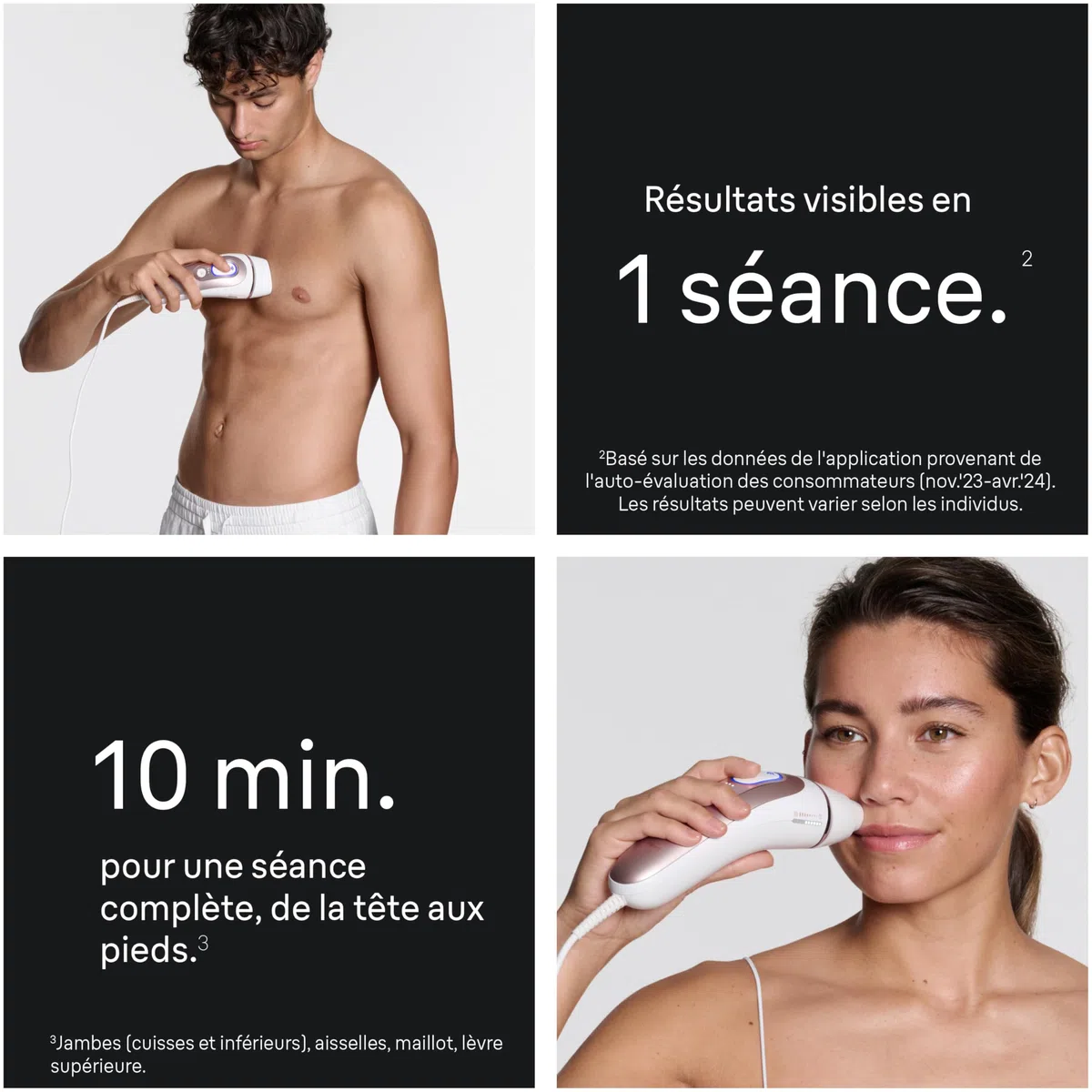 Braun Epilateur Lumiere Pulsee Intelligent Skin i·expert PL7431, Blanc et Bronze – Alternative au Laser à Domicile, Filaire, avec Pochette, Rasoir Gillette Venus, 4 Têtes, Connecté à L’Application