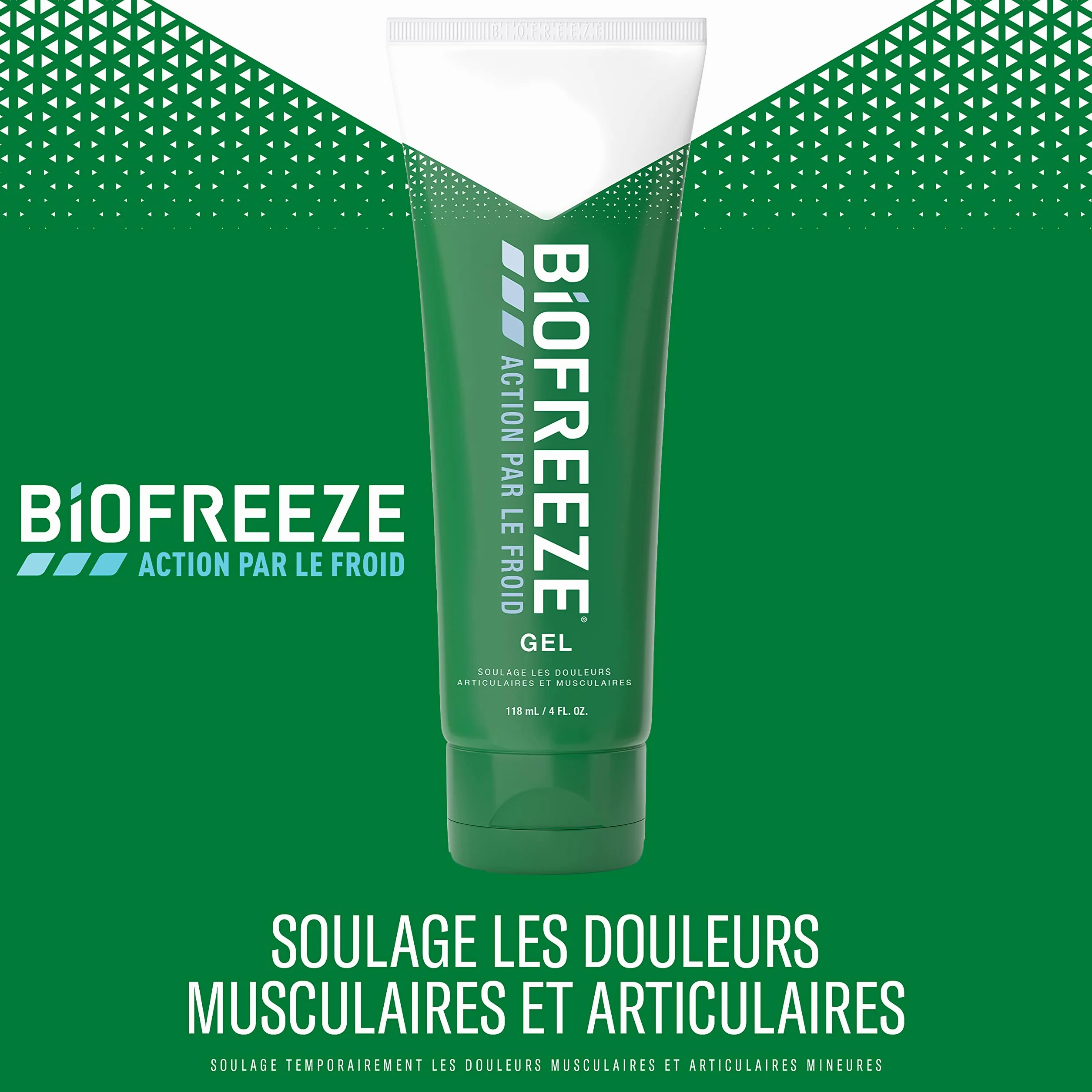 Biofreeze - Lot de 3 Tubes Gel Action par le Froid - Soulage les douleurs musculaires et articulaires - 3 x 118ml