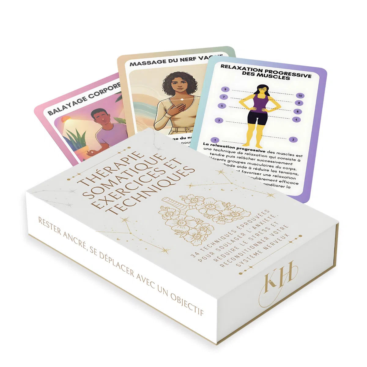 Cartes d'Exercices de Thérapie Somatique : 34 Pratiques Simples pour Réduire le Stress, Libérer les Tensions et Reconnecter avec Votre Corps à Tout Moment, Partout
