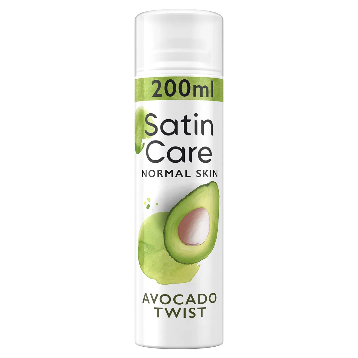Gillette Satin Care Gel À Raser Pour Femme Touche D’Avocat, 6x200ml, Contient Des Arômes D’aloe Vera, De Jasmin Et De Rose