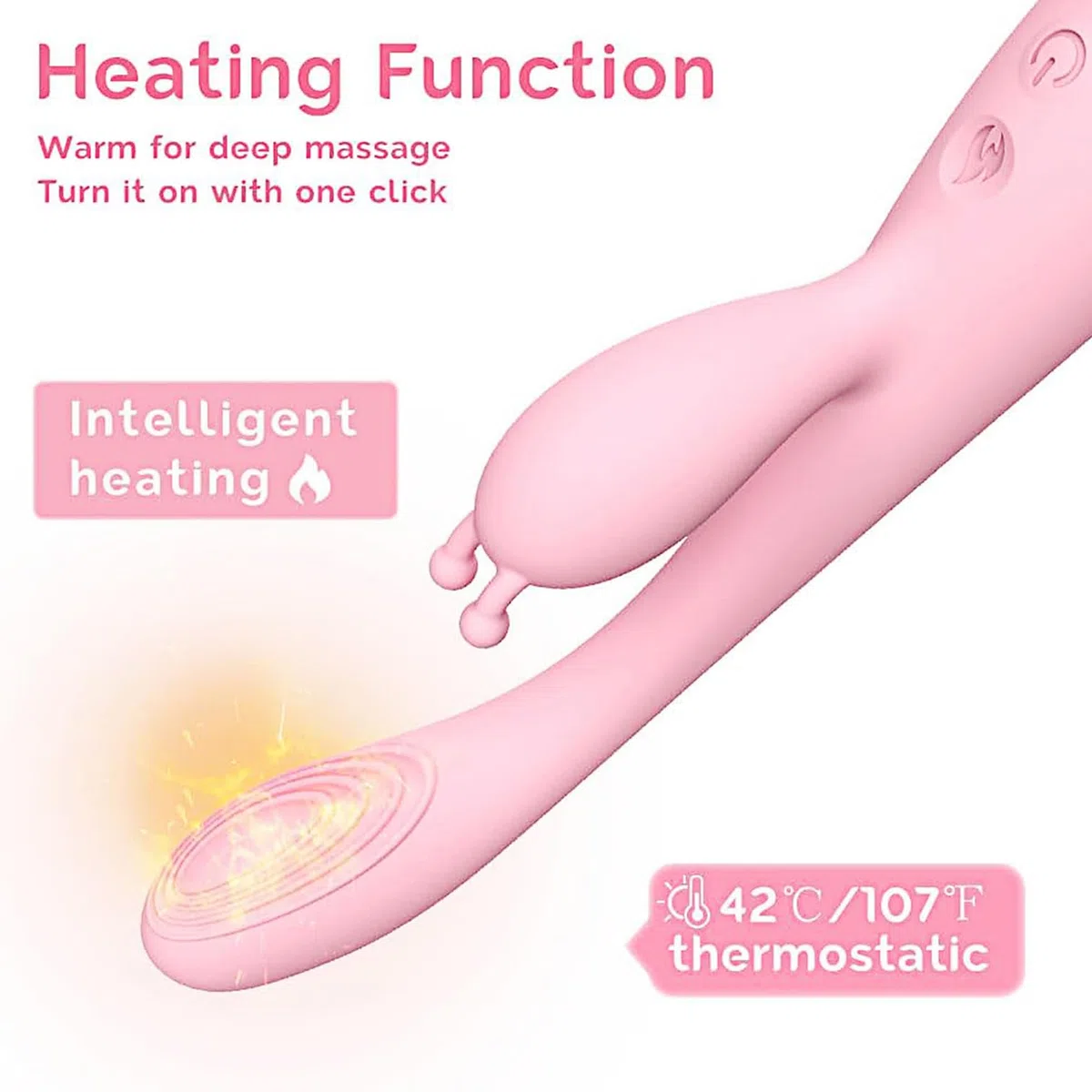 Vibromasseurs Femme Sex Stimulateur Clitoridien，Suceurs de Clitoris Peut être chauffé Sex Toýs, 2 EN 1 Gode Vibromasseur,Vibromaseurs Feminin Puissant,Femme Sextoyse Femme Clitoridienne Silencieux