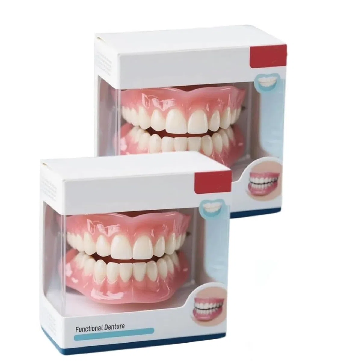 Kit multifonctionnel de prothèses dentaires en silicone moulable, prothèses dentaires, kit de prothèses dentaires en silicone moulable, prothèse dentaire complète (2pcs)