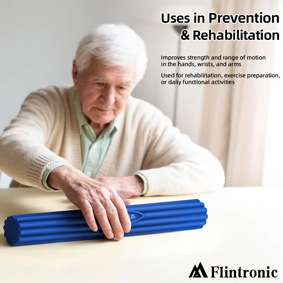 Flintronic Flex Therapy Barre de Résistance, Barres Flex Therapy, Barre de Résistance de Torsion et de Flexion, Antidérapante, pour Coudes, Poignets, Bras, Soulage la Douleur des Tendinites