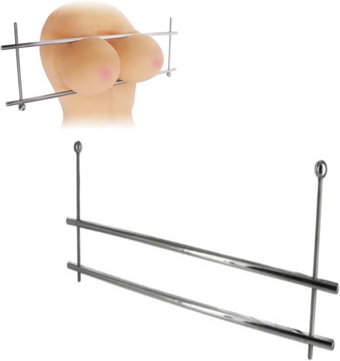 Pinces à seins Pince de Bondage en Acier Inoxydable Simple et Ajustable Écarteur Clips de Tétons Appareil de Torture pour Seins, Jeu de Jouets Sexuels pour Fem SM (A)