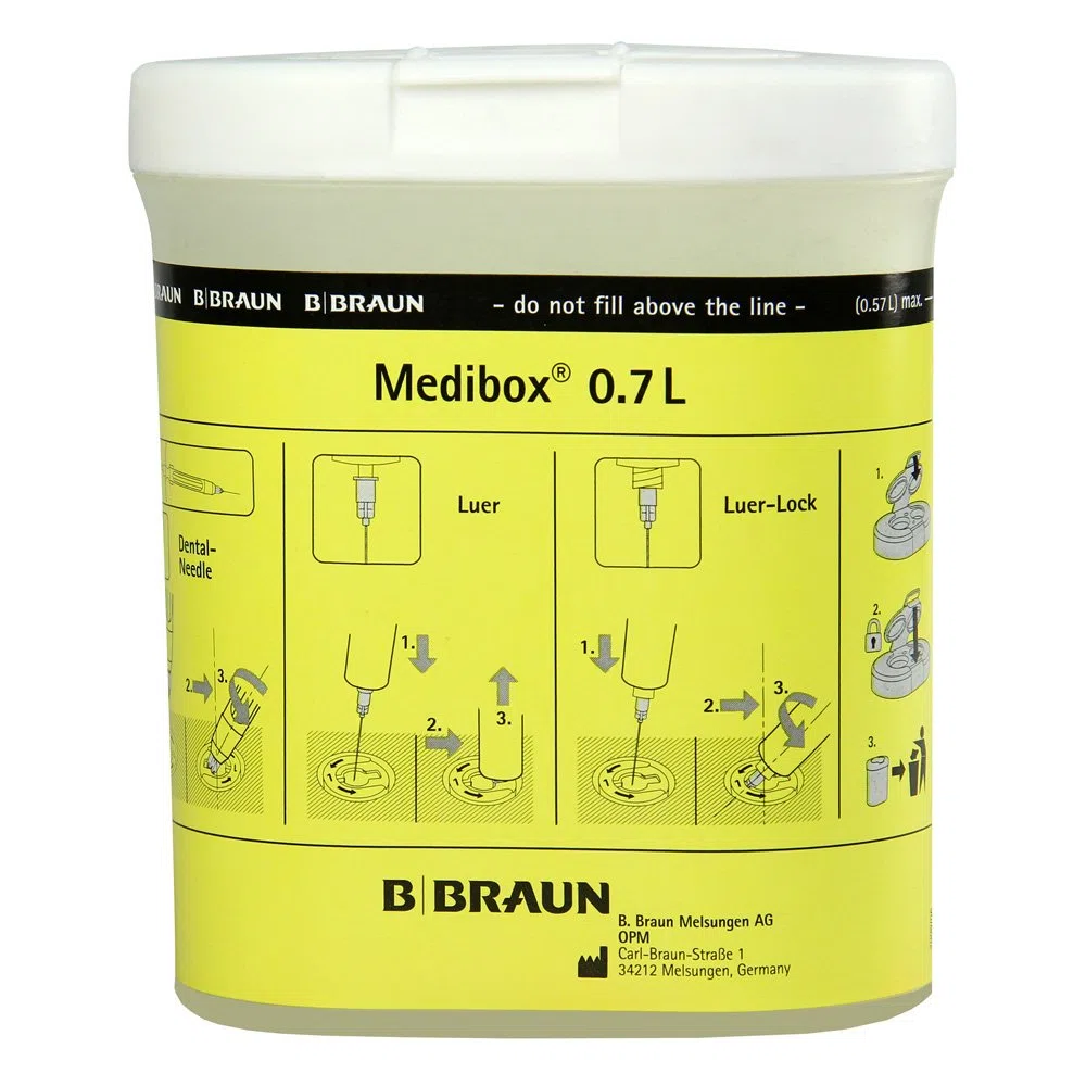 BRAUN Récipient à Déchets Medibox Jaune 0,7 L