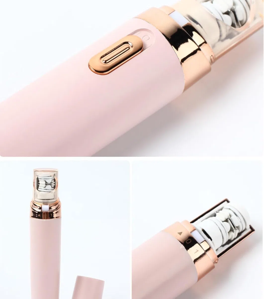 Epilsmooth Pro épilateur visage, Epil smooth Épilateur Visage, USB Rechargeable Avec Lumière LED Intégrée, Convient pour le Visage,le Corps,les Jambes et les Aisselles (Rose)