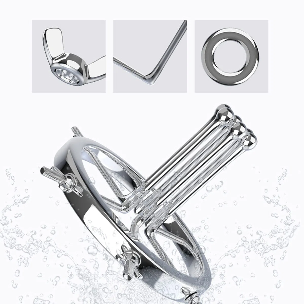 Dilatateur Vaginal en Métal, Dilatateur Anal en Acier Inoxydable à 6 Vis, Extenseur de Tunnel Anal Réglable Dilatateur Vaginal Dilatateur Anal SM Sex Toy pour Femmes, Couples, Hommes (6 vis)