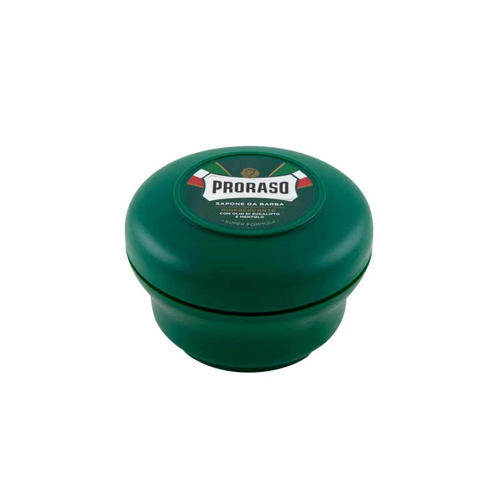 Proraso Lot de 6 pots de savon à barbe de 150 ml à l’huile d’eucalyptus et au menthol - Produit italien