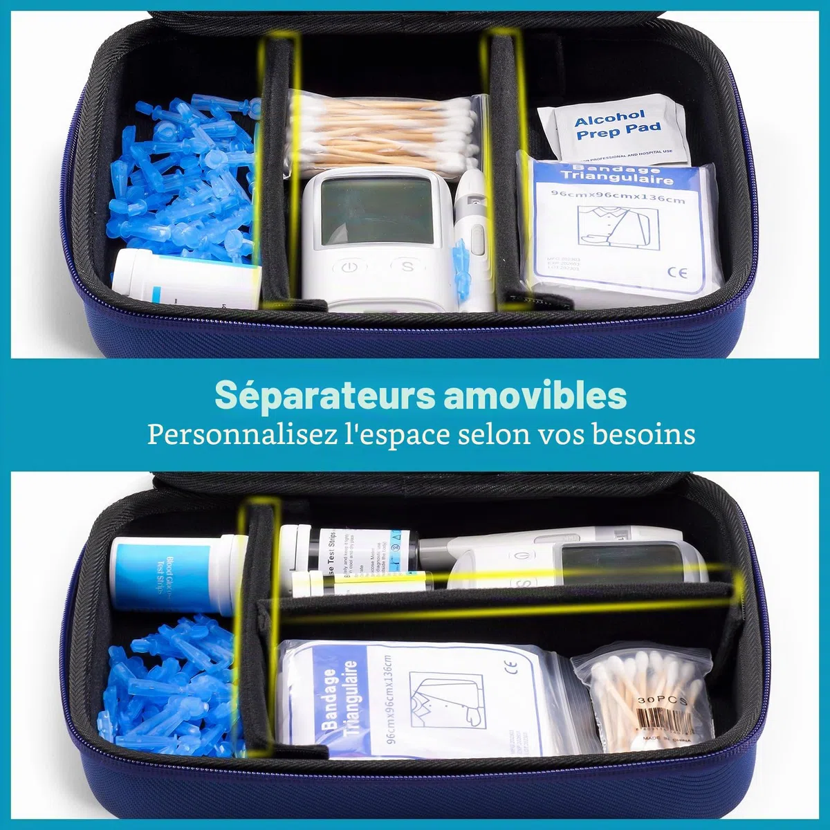 ProCase Étui Voyage de Insuline Médicament, Trousse à Insuline Diabétique Pratique, Sac Diabète de Stylos à Insuline, Seringues et Aiguilles, Coque Voyage Insuline