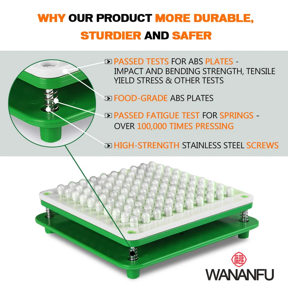 WANANFU Machine de remplissage de capsules de taille 000, 100 trous, utiliser avec des capsules vides de gélatine ou végétariennes taille 000