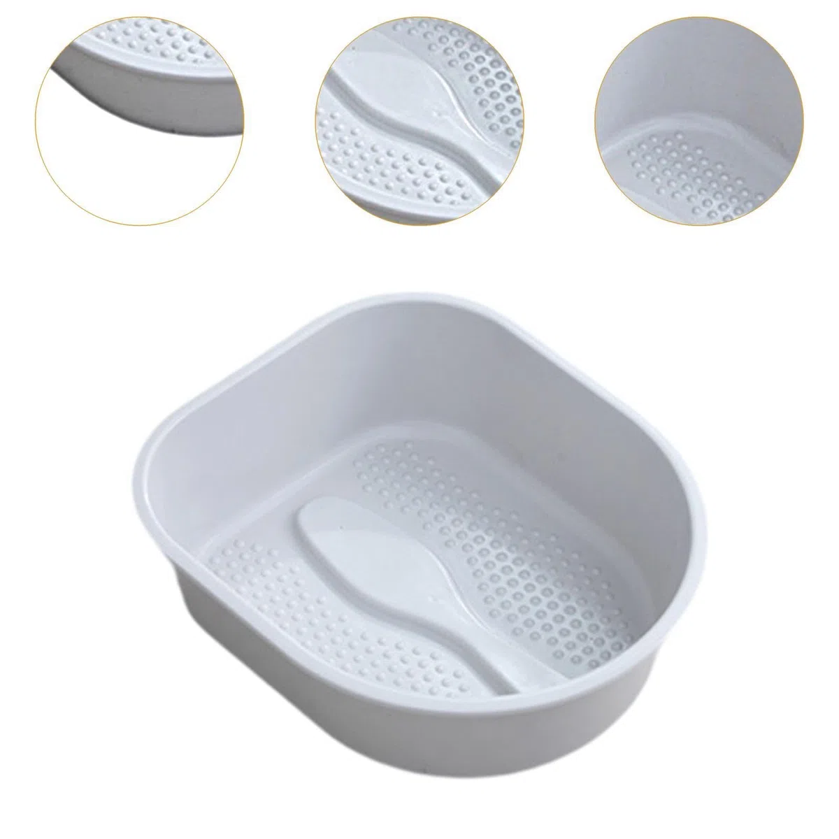 Baignoire pour Les Pieds, Bassine Multifonctionnelle et Pratique, Cadeau Idéal pour Un Bain de Pieds Sec et Fendillé. Convient Aux Hommes, Gris