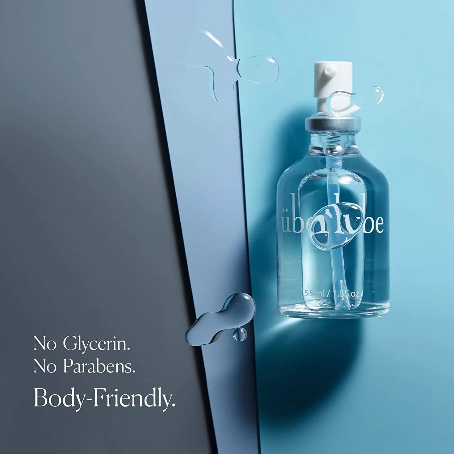 Überlube Gel Lubrifiant de Luxe | Gel Lubrifiant Intime au Silicone Naturel Enrichi en Vitamine E | Sans Latex, Parfum Ni Résidu et Utilisable Sous L'eau - 55ml