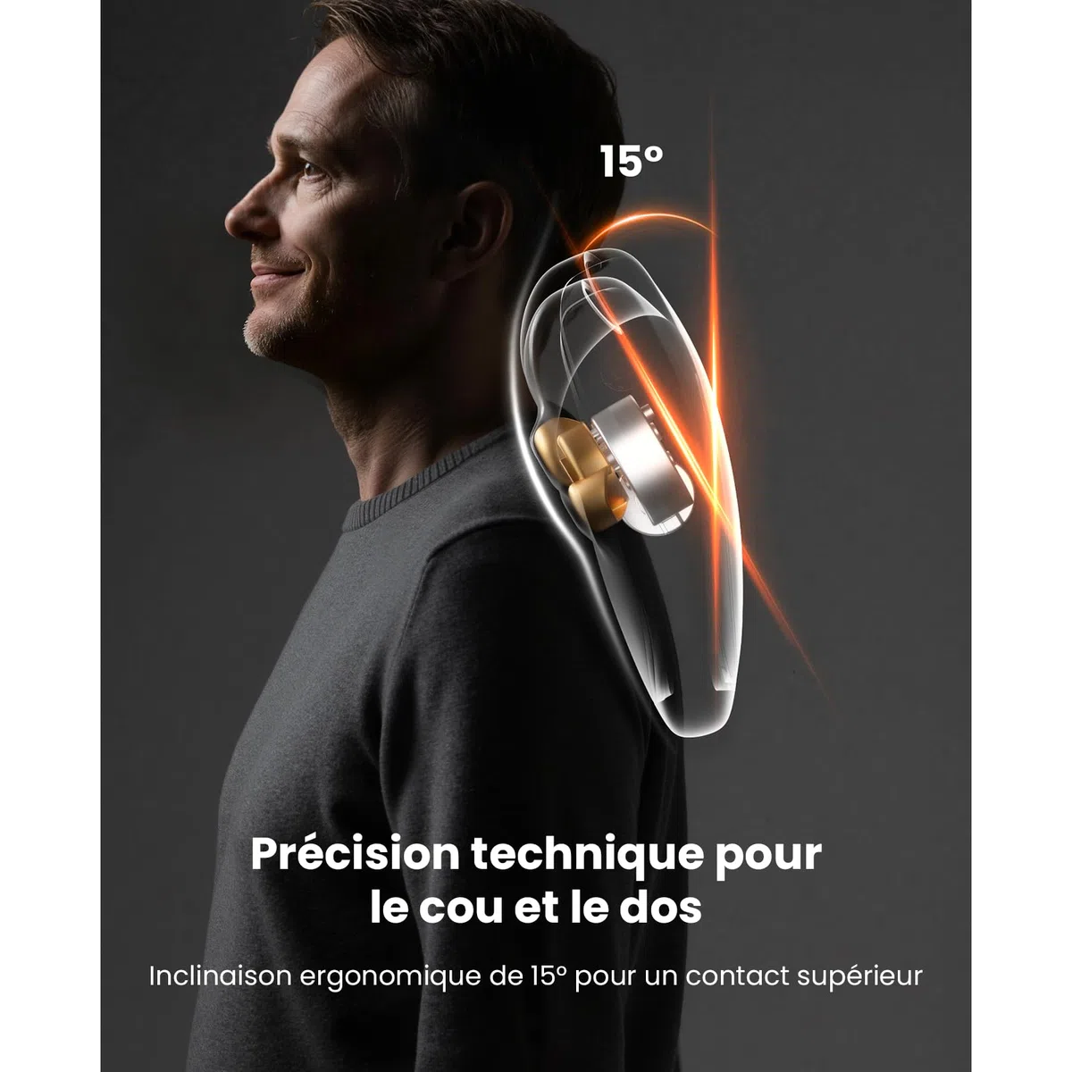 BOB AND BRAD Masseur Dos et Cervicales avec Fonction Chauffante, Masseur Cervical Électrique, 3 Intensités et Télécommande, Coussin Chauffant pour Épaules Lombaires, Détente Maison Bureau