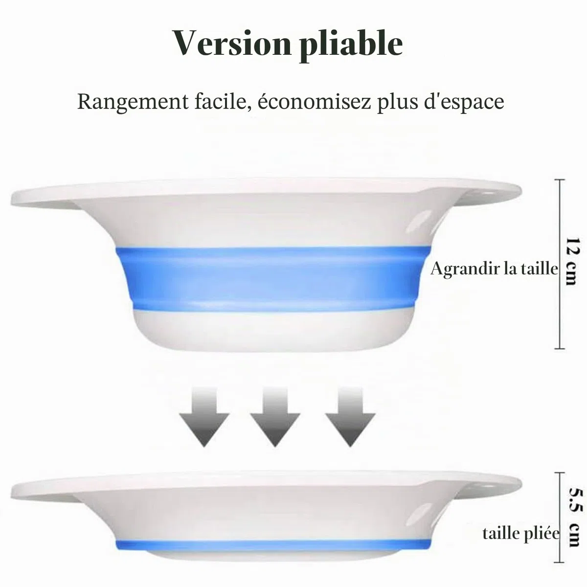 Baignoire de siège pour toilette, bidet Portable pour WC,Bassin de bain Sitz pliable,Bassine Bain de Siege, convient aux toilettes universelles