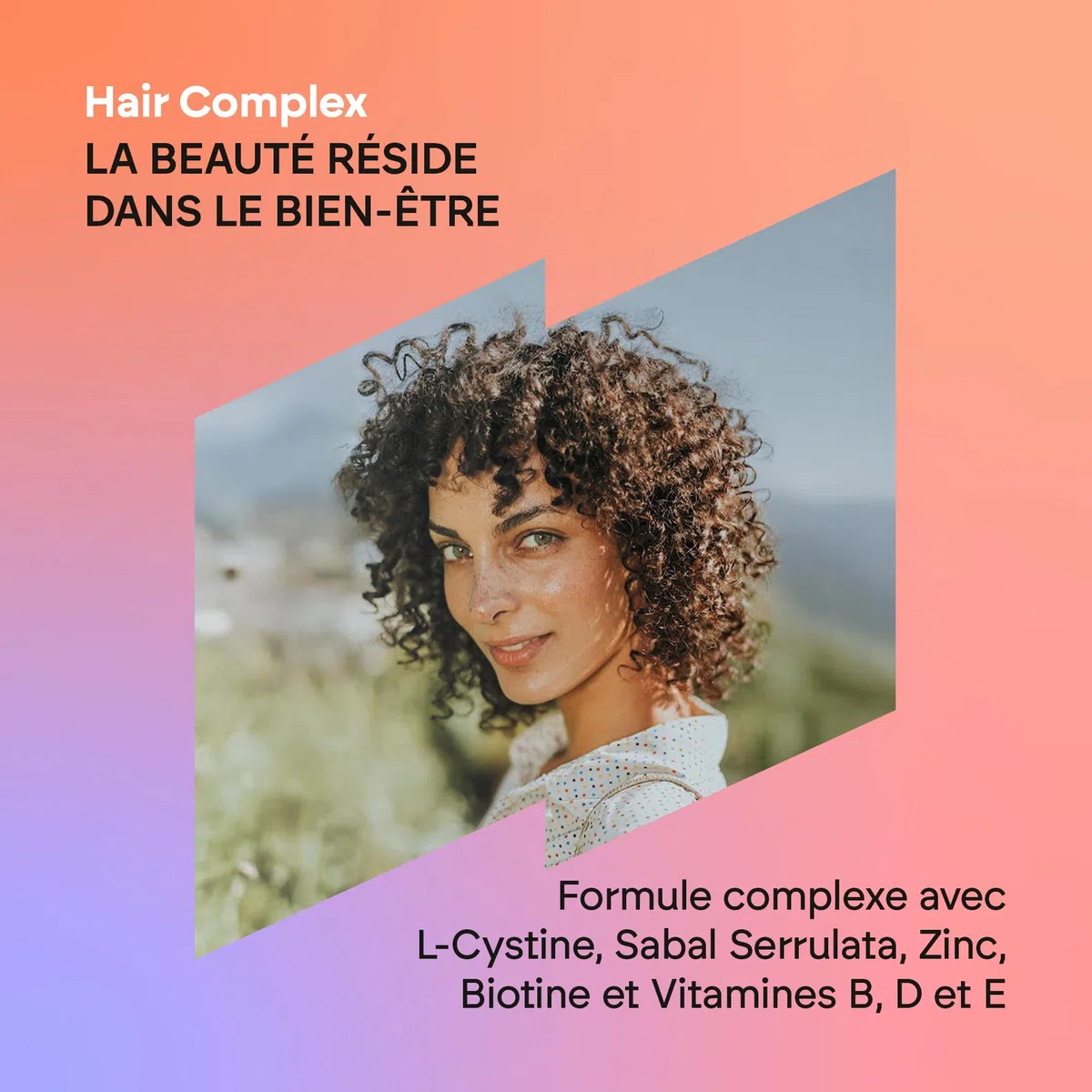 Vitamine Cheveux - [PRIX 2022] Biotine + Zinc + Sélénium + L-Cystine - Hair Complex Femme et Homme - 90 Gélules Végétariennes Nutralie