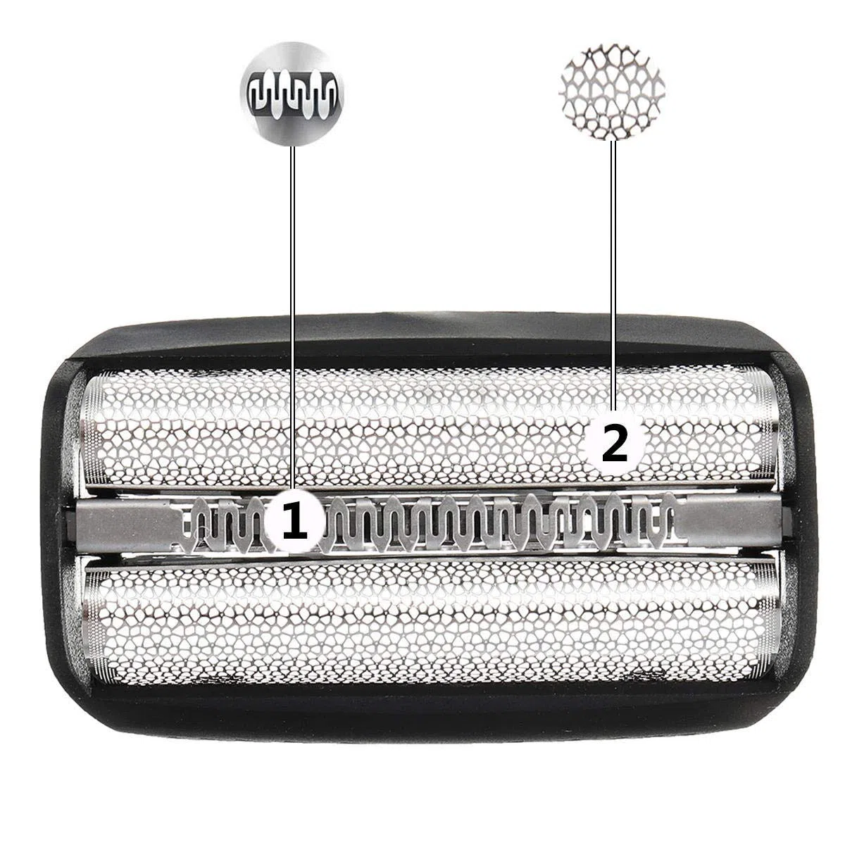 Série 3 30B Rasoir Flottant Complet Screem & Cutter Tête de Remplacement 30B Compatible avec Braun Electronic Shaver Previous Generation SmartControl, TriControl, 7000/4000 rasoirs et Series 3 (340s)