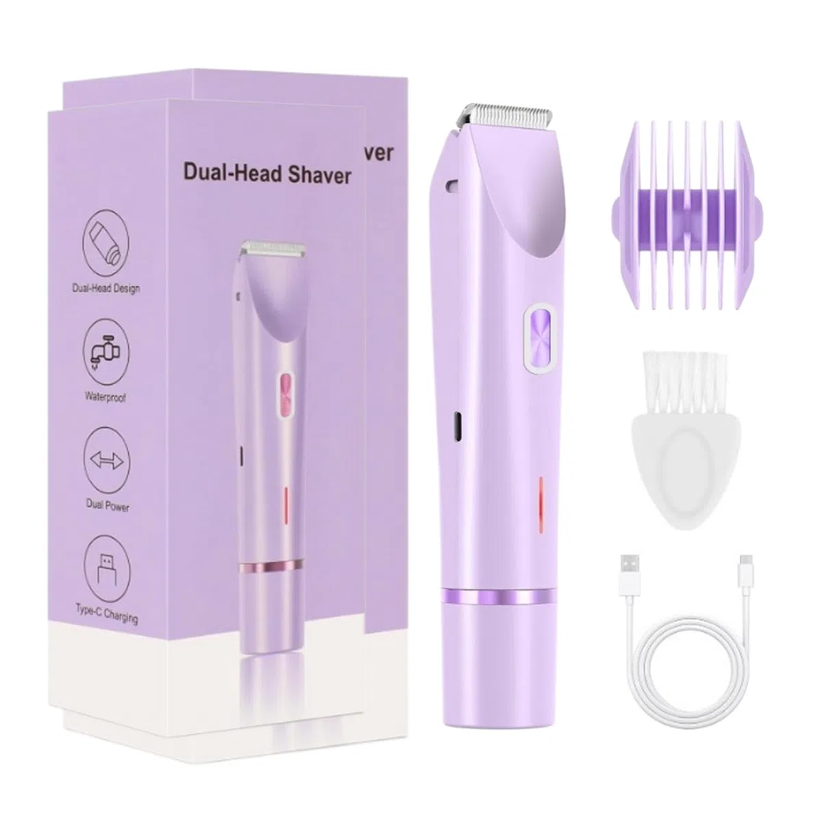 Tondeuse de bikini pour femme, élimination des têtes doubles, rasoirs électriques de 400 mAh pour les jambes de femme - Pour le corps, la peau, les jambes, les aisselles, la beauté et le