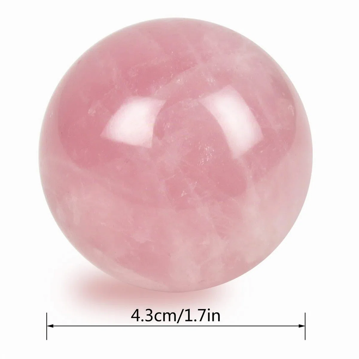 Lot de 2 balles de massage en quartz rose 4 cm boîte cadeau