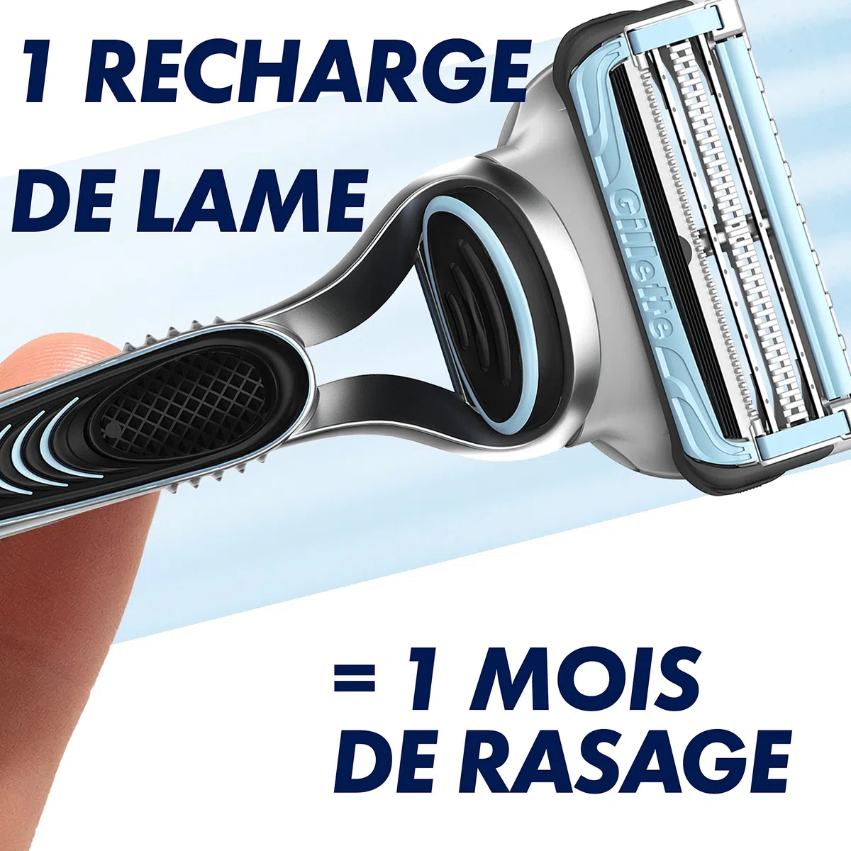 Gillette Lames de Rasoir Homme SkinGuard Sensitive, Pack de 8 Cartouches | Remplacement Conçu pour la Peau Sensible, 2 Bandes Lubrifiantes, Protège la Peau Sujette aux Boutons et Irritations