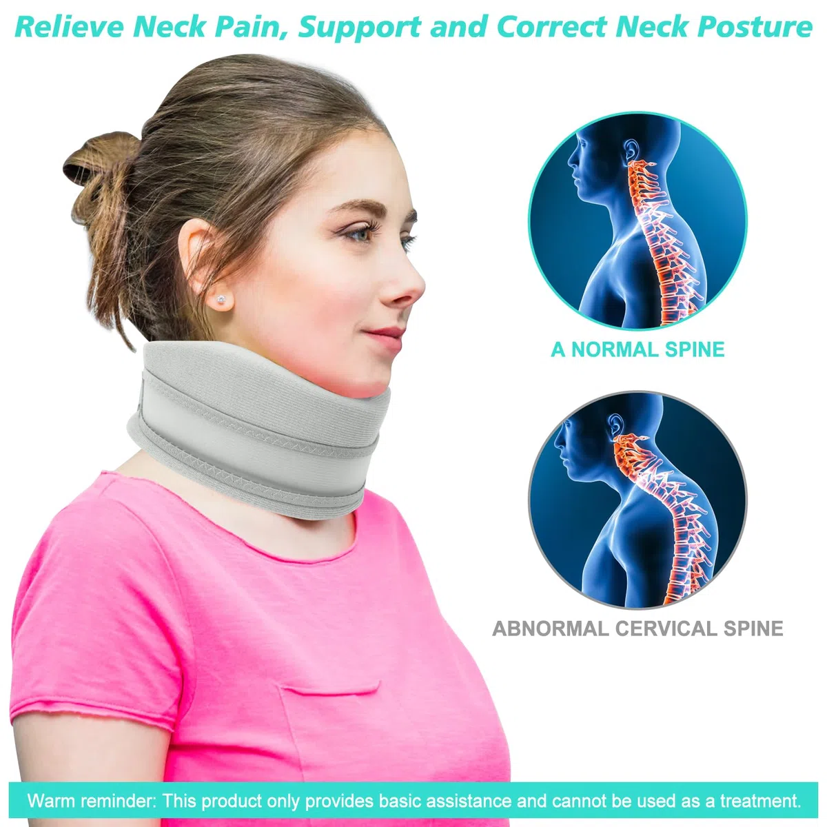 Minerve Anti Ronflement, Soutien Cervical Anti Ronflement， Minerve Cervicale Femme, Collier Cervical Anti Ronflement, Soulage Cervicales Douloureuses et Pression Dans la Colonne Vertébrale, M