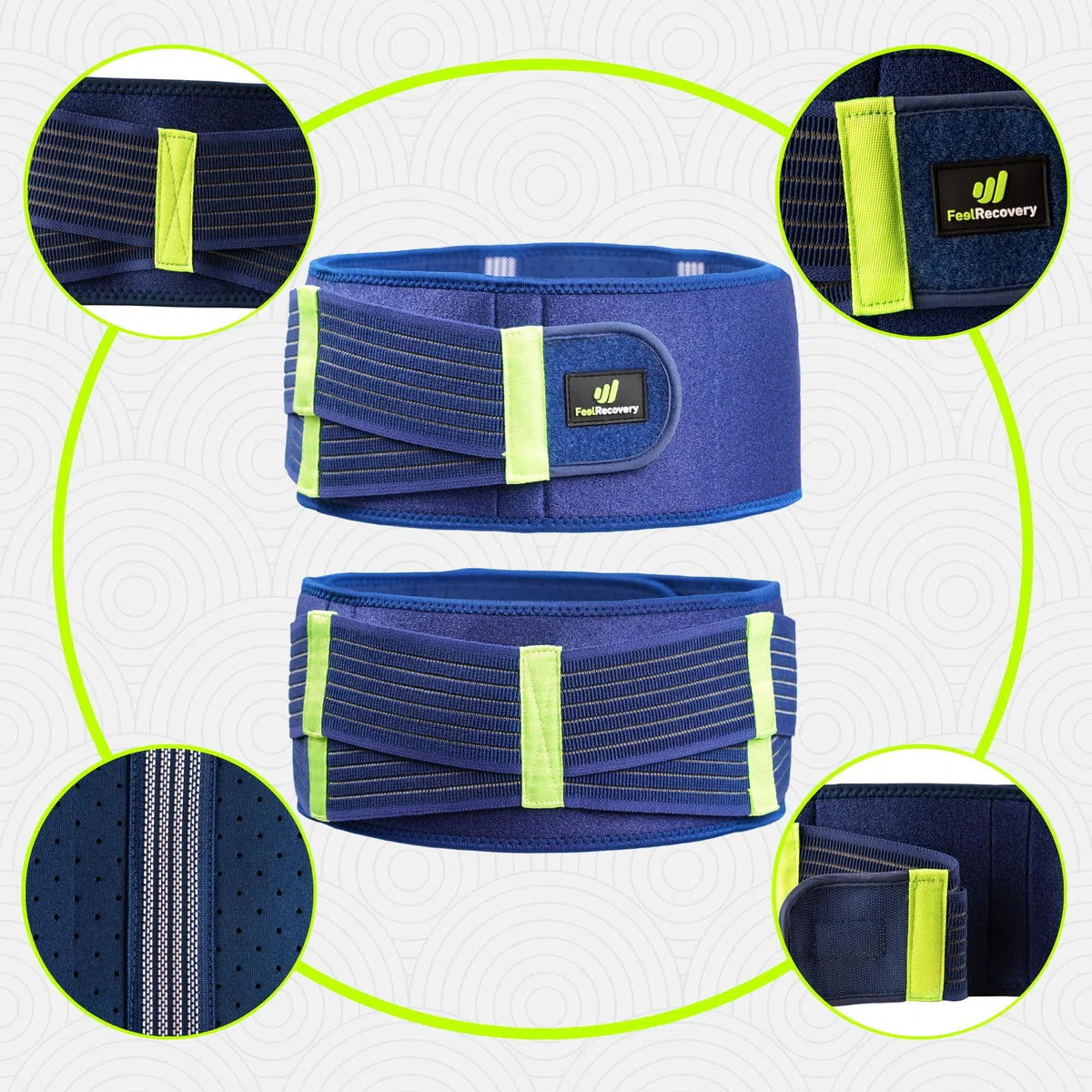 Ceinture Hanche Sacro-iliaque SI Femme et Homme - Ceinture Lombaire pour Soulager Douleur Sciatique, Pelvienne, Hernie Discale, au Dos, Jambes & Grossesse - Néoprène, Ajustable et Respirant