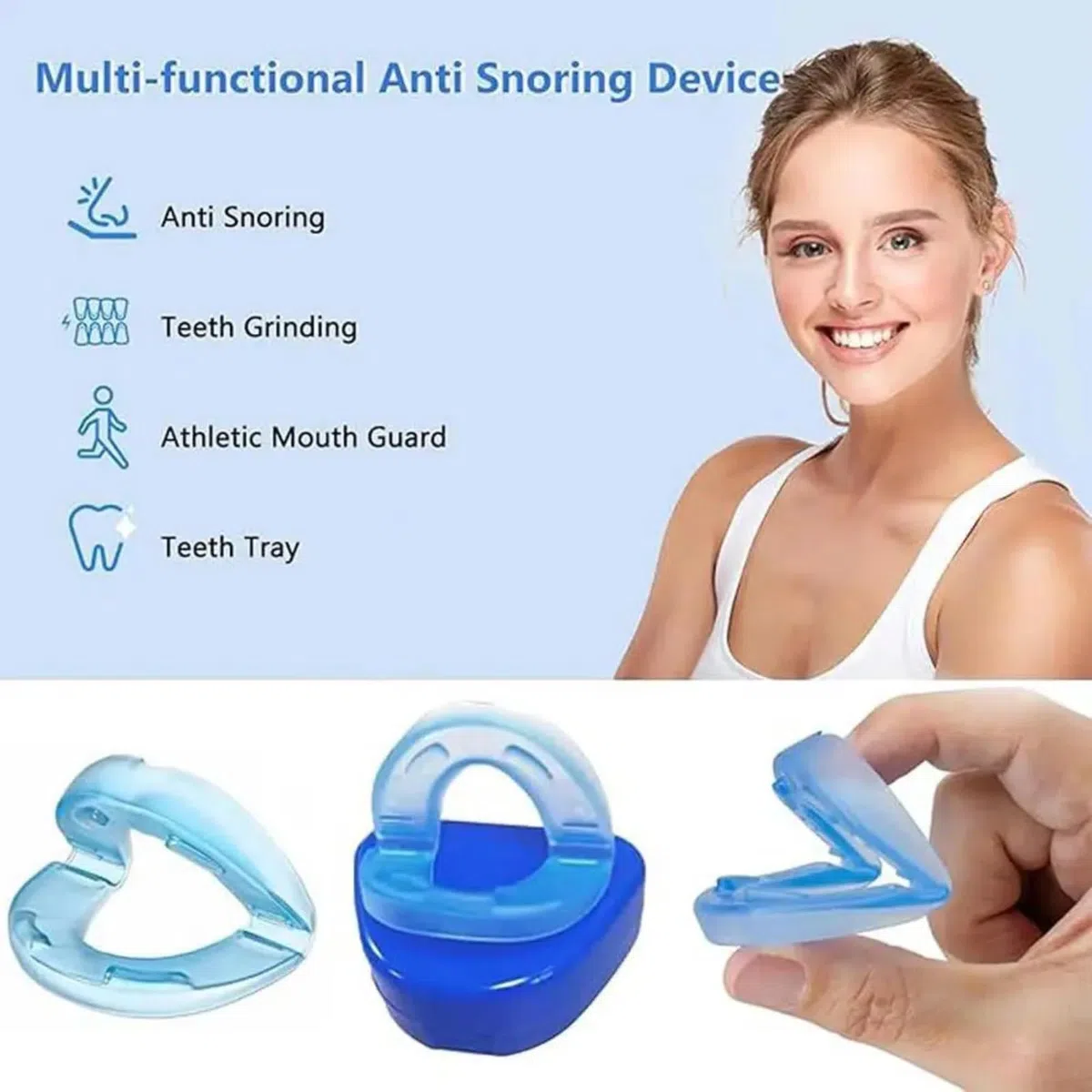 Santavya - Embout buccal Universel Silencieux anti-ronflement, Orthese Anti Ronflement Confortable et Efficace, Dites Adieu au Ronflement (1pcs)