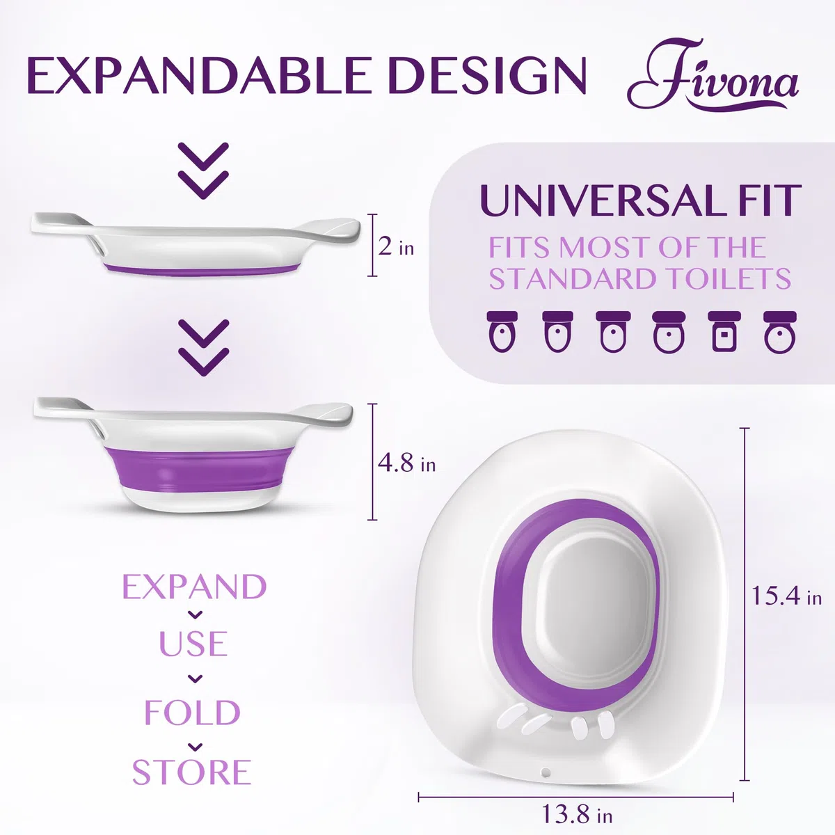 Bain d'assise pour grossesse et hémorroïdes - Siège de trempage pour toilettes - Bac à vapeur vaginale - Pour soins post-partum - Siège Bath and Yoni Steam Seat