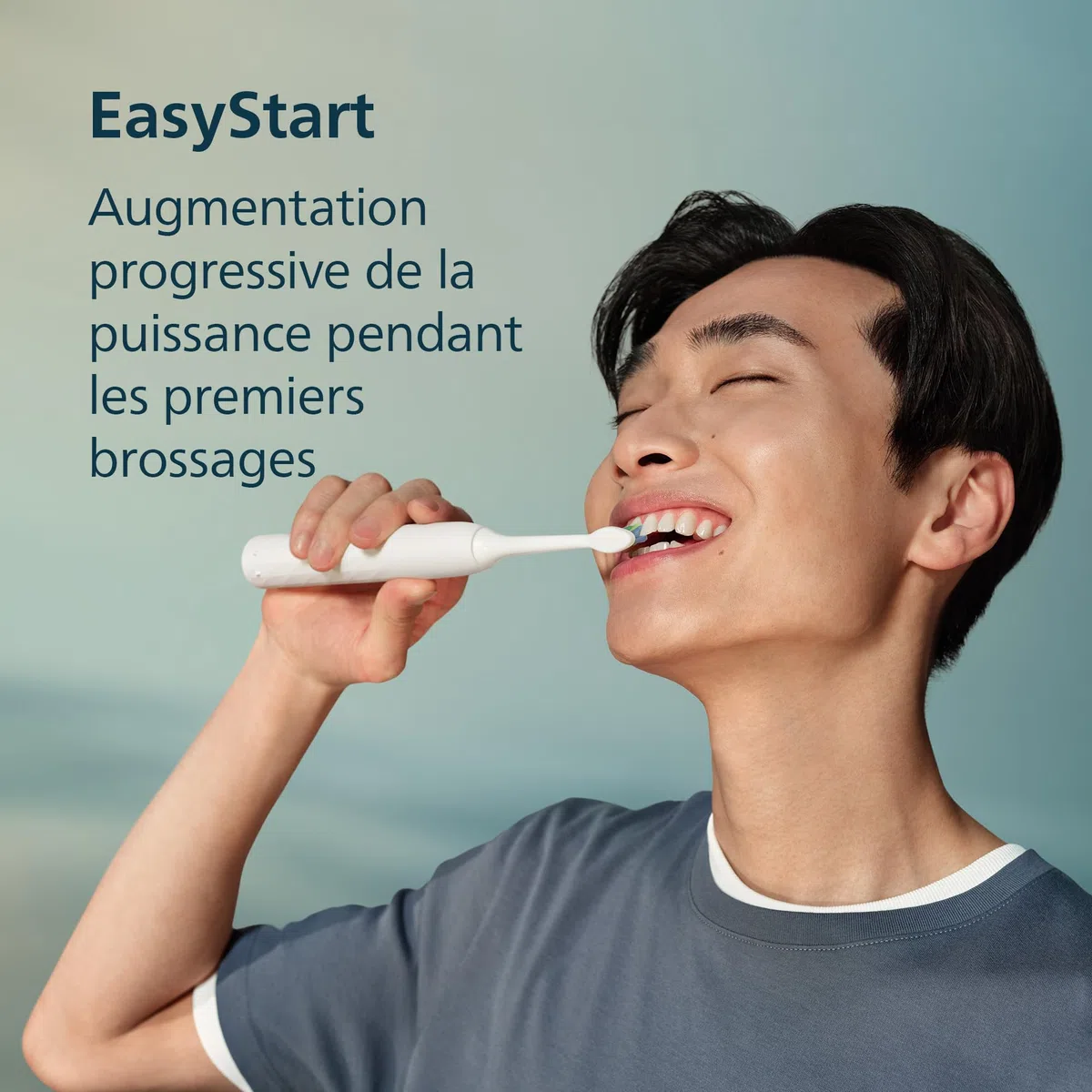 Philips Sonicare série 2100 – Brosse à dents électrique, brosse à dents sonique avec 2 niveaux d’intensité, EasyStart, SmarTimer, 14 jours d’autonomie, coloris blanc, modèle HX4021/01, [Nouveau]