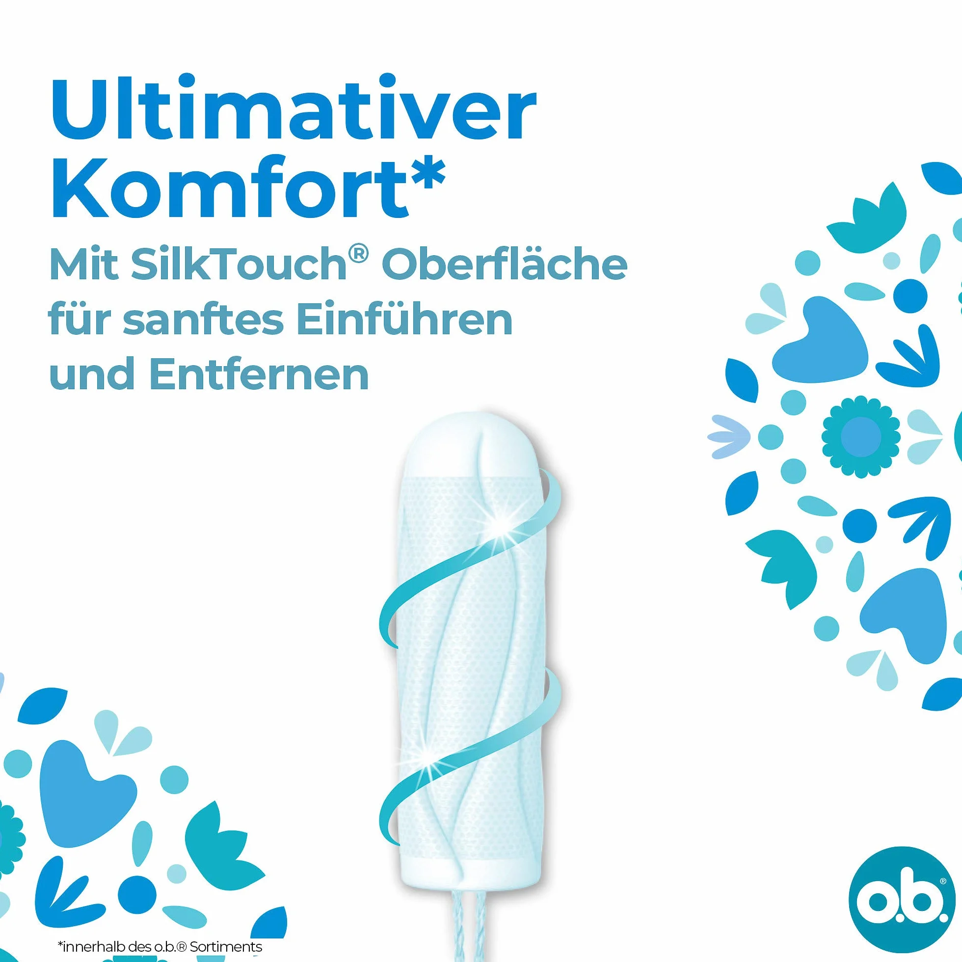 o.b. ProComfort Plus Lot de 54 tampons pour les journées fortes, surface SilkTouch et technologie Dynamic Fit pour plus de confort et de protection fiable pendant les règles
