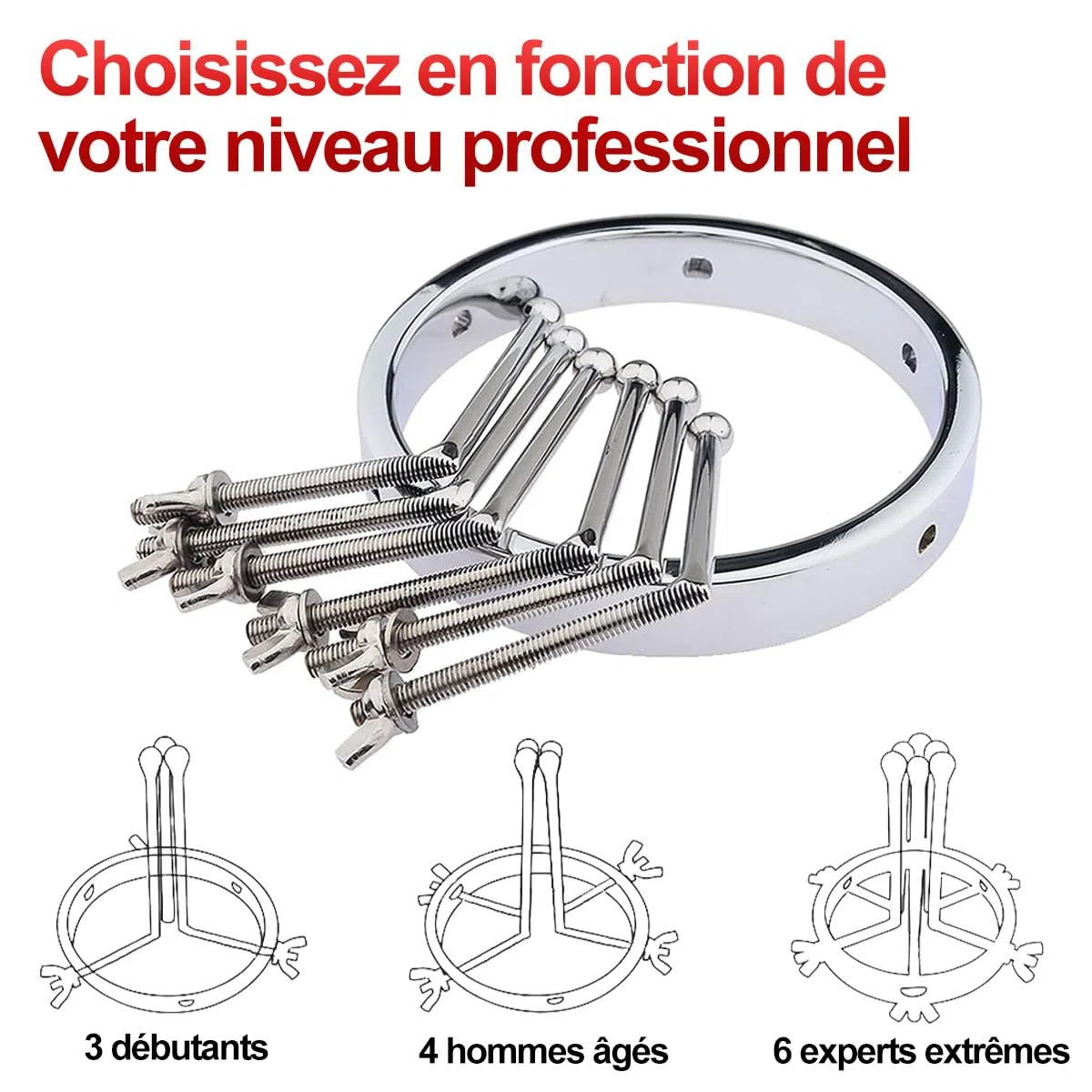 Dilatateur Anus en Métal,6 Vis Plug Anal Jouet Réglable,Stimulation Anal et Vaginale,Jouet Sexuel Unisexe,ouet Sexuel Adulte pour Femmes et Hommes