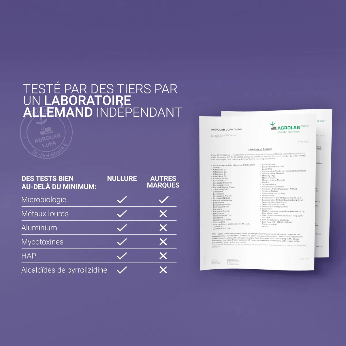 Nullure Nootropique Mémoire et Concentration | Stimulant Cognitif · Énergie · Vivacité Mentale | Citicoline COGNIZIN + Ginkgo Biloba 6000mg + Bacopa Monnieri + Ginseng + Zinc | Sans Caféine | 60 cps.