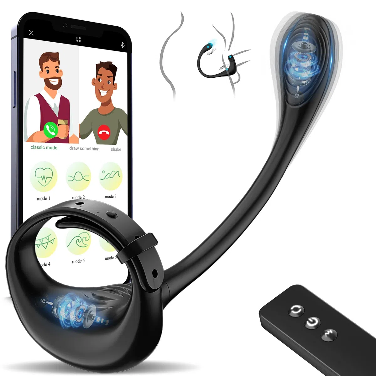 Plug Anal Vibromasseur Sex Toys - Anneau Penien Gode Homme pour Gay Toýs Femme Couple Plaisir Sextoy avec App et 10 Modes de Vibration, Anneaux Vibrant Pénis Sextoyse Sex Masculins Anals Plugs Anus