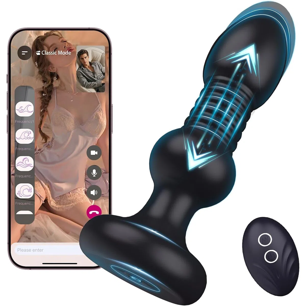 Plug Anal Vibromasseurs Sextoyse Homme Sex, Plug Anus Sex Toýs Femme Sex Toys avec 5 Modes de Propulsion et 5 Modes de Vibration Sextoyse Couple Plaisir, Débutante Sextoy Sex Toyspour Pour Homme