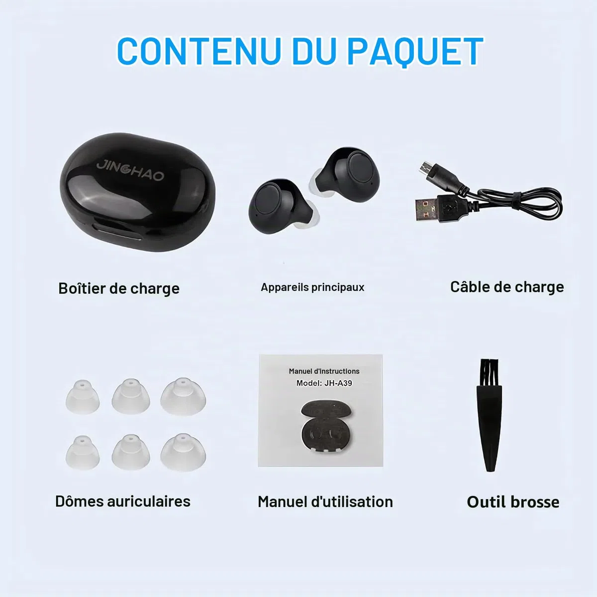 Amplificateur De Son - JINGHAO Rechargeable d'amplificateurs sonores Invisible Avec Portable Boî